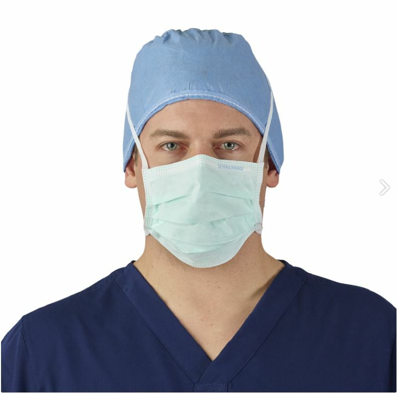 *50-Pieces* Halyard The Lite One Surgical Face Mask Green 48105