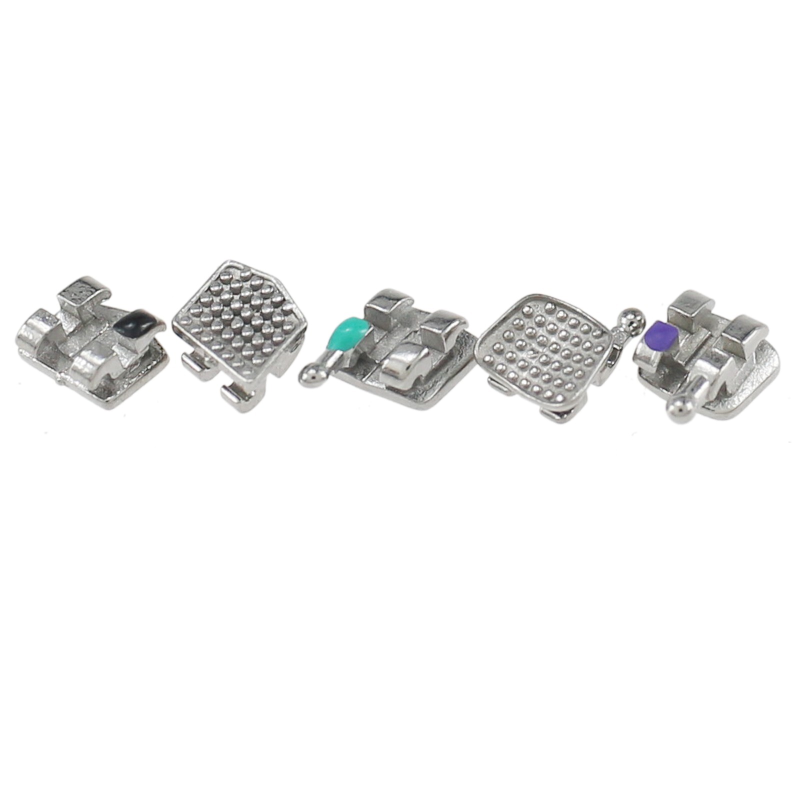 Dental Orthodontic Brackets Brace Metal Mini MIM Roth MBT 022 Slot 345 Hooks 5-5