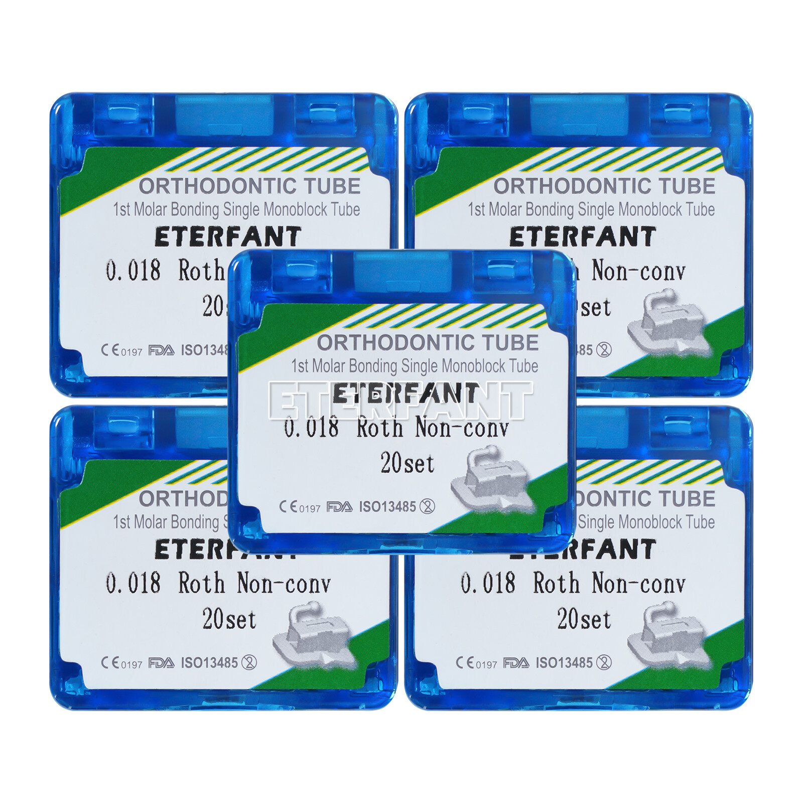 ETERFANT 1040PCs Dental Ortho Elastic Ligature Ties Rubber Bands/Buccal Tubes
