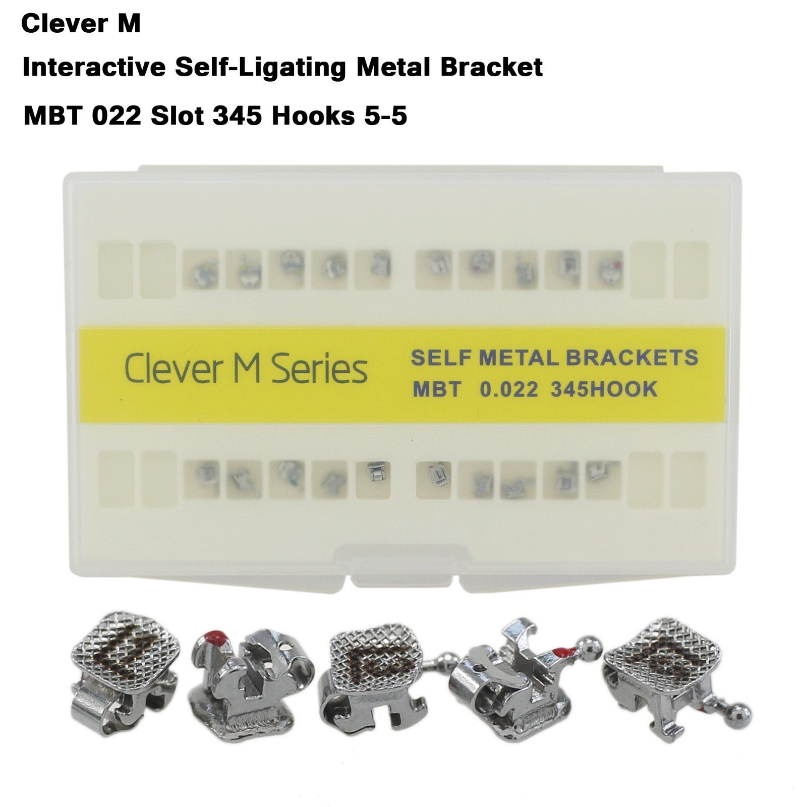 Dental Empower Cear Metal Self Ligating Brackets Orthodontic Braces Roth MBT 022