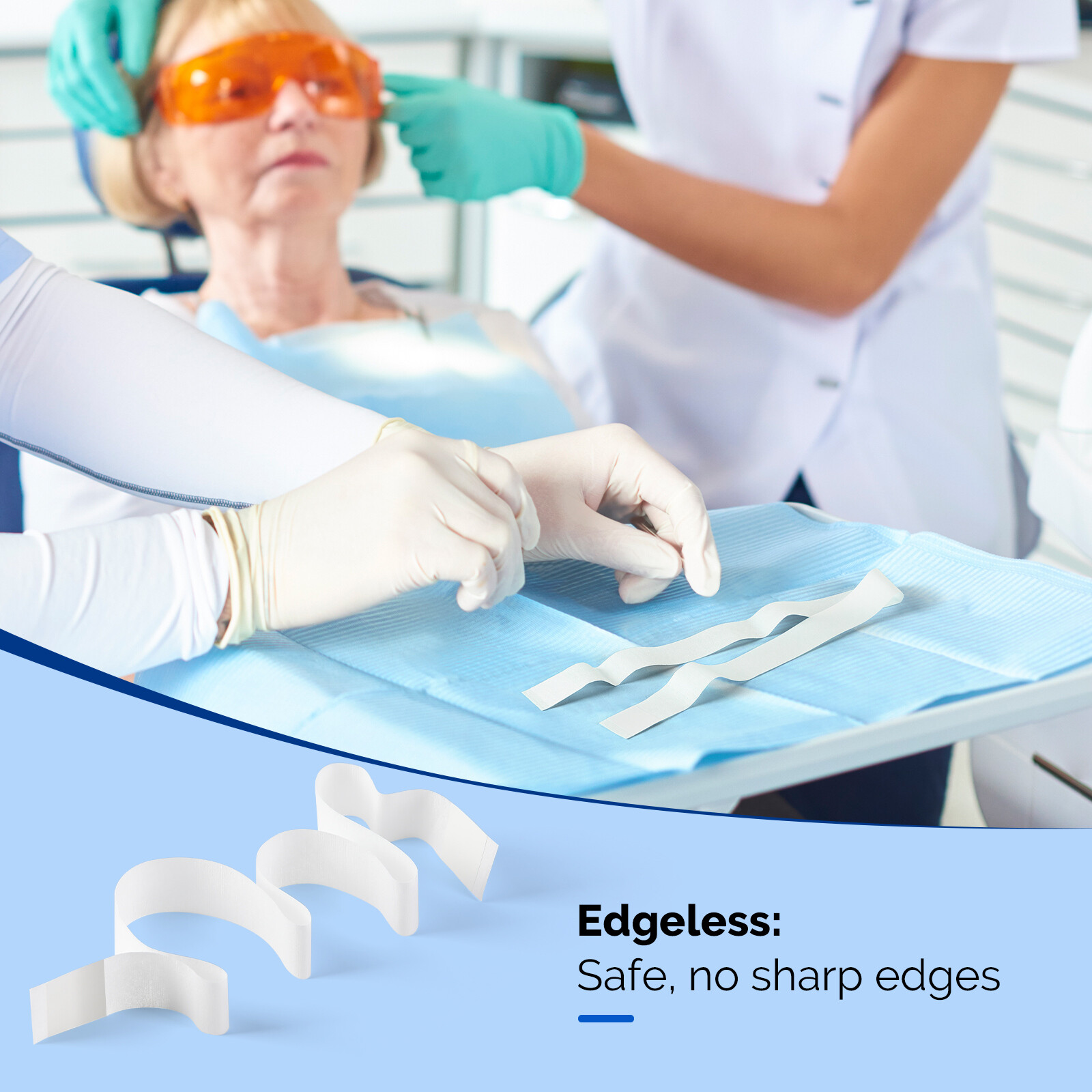 JMU Dental Bibs Clip Napkin Holders Disposable Bib Holders Strap Self Adhesive