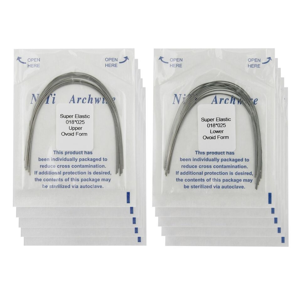 Dental Orthodontic Arch wire Ligature Ties Niti Elastic Ovoid Form Rubber Bands