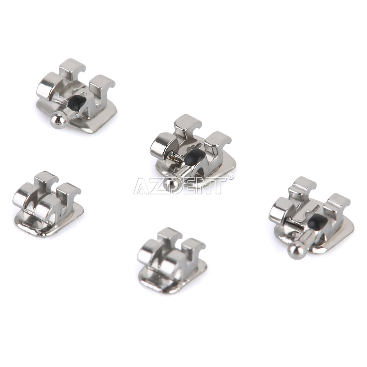 AZDENT Dental Orthodontic Brackets Mini Roth/MBT 022 Hooks 345/10Size Arch Wires