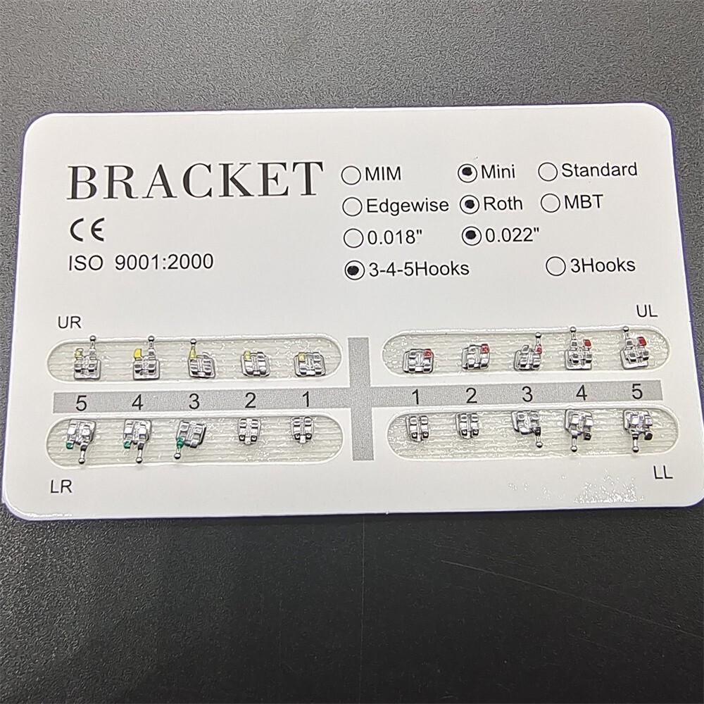 10 Packs Dental Orthodontic Brackets Braces Metal Mini Roth.022 Hooks 345