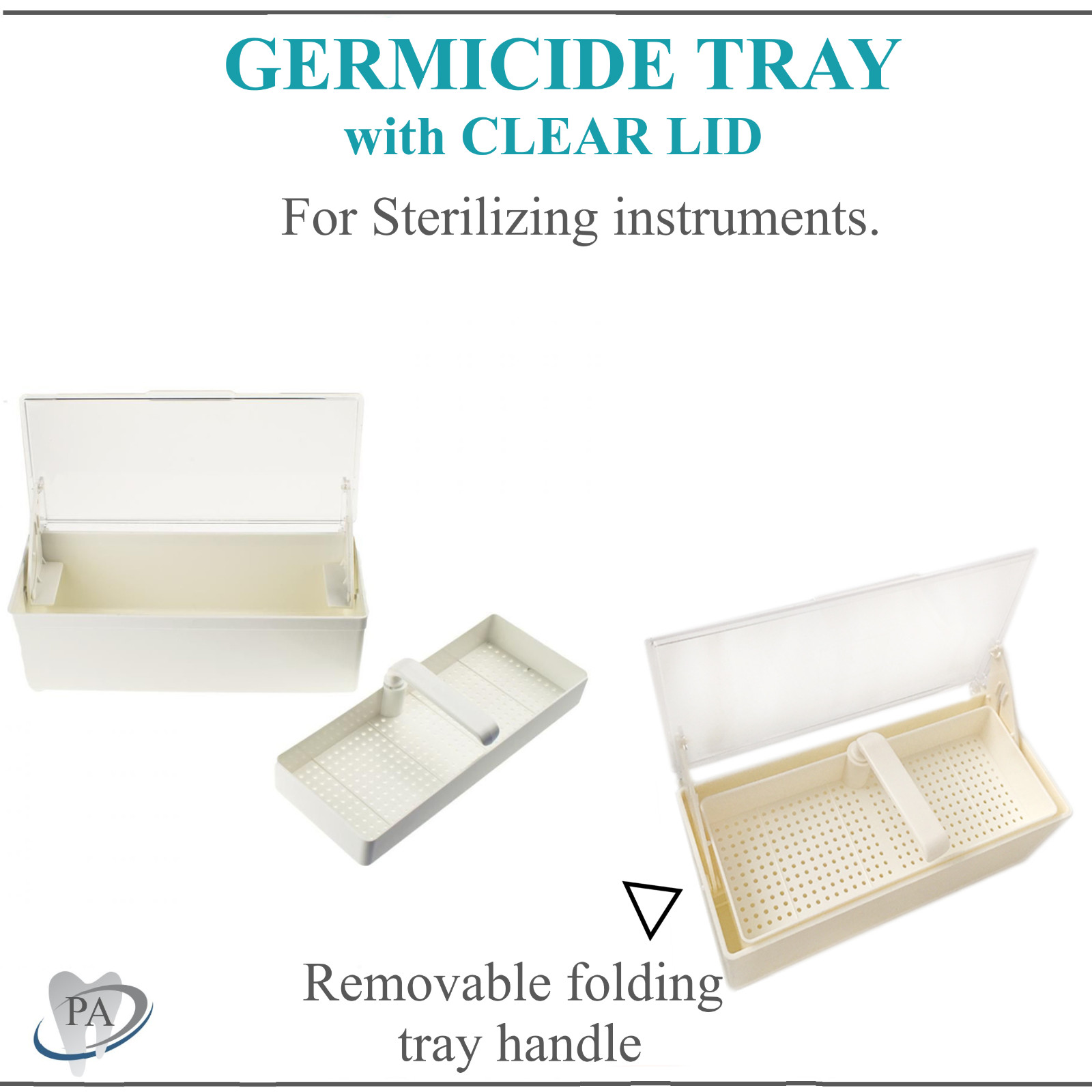 GERMICIDE TRAY COLD STERILIZATION DENTAL MEDICAL TATTOO INSTRUMENT CASE, 1/EA