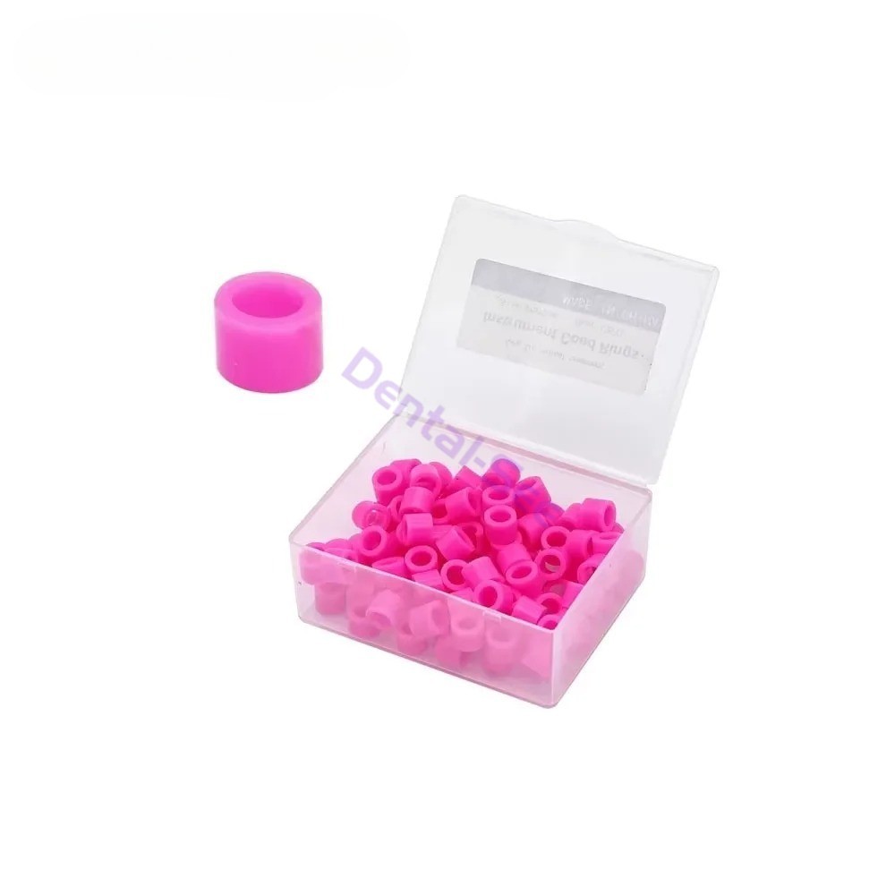 100Pcs/Box Dental / Hygienist Instrument Silicone Color Code Rings Autoclavable