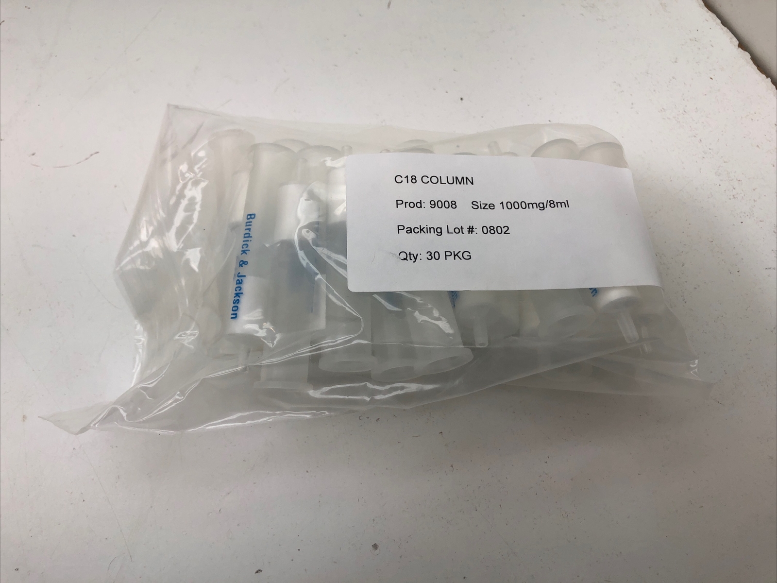 Burdick & Jackson 9008 Solid Phase System Columns 1000mg/8mL