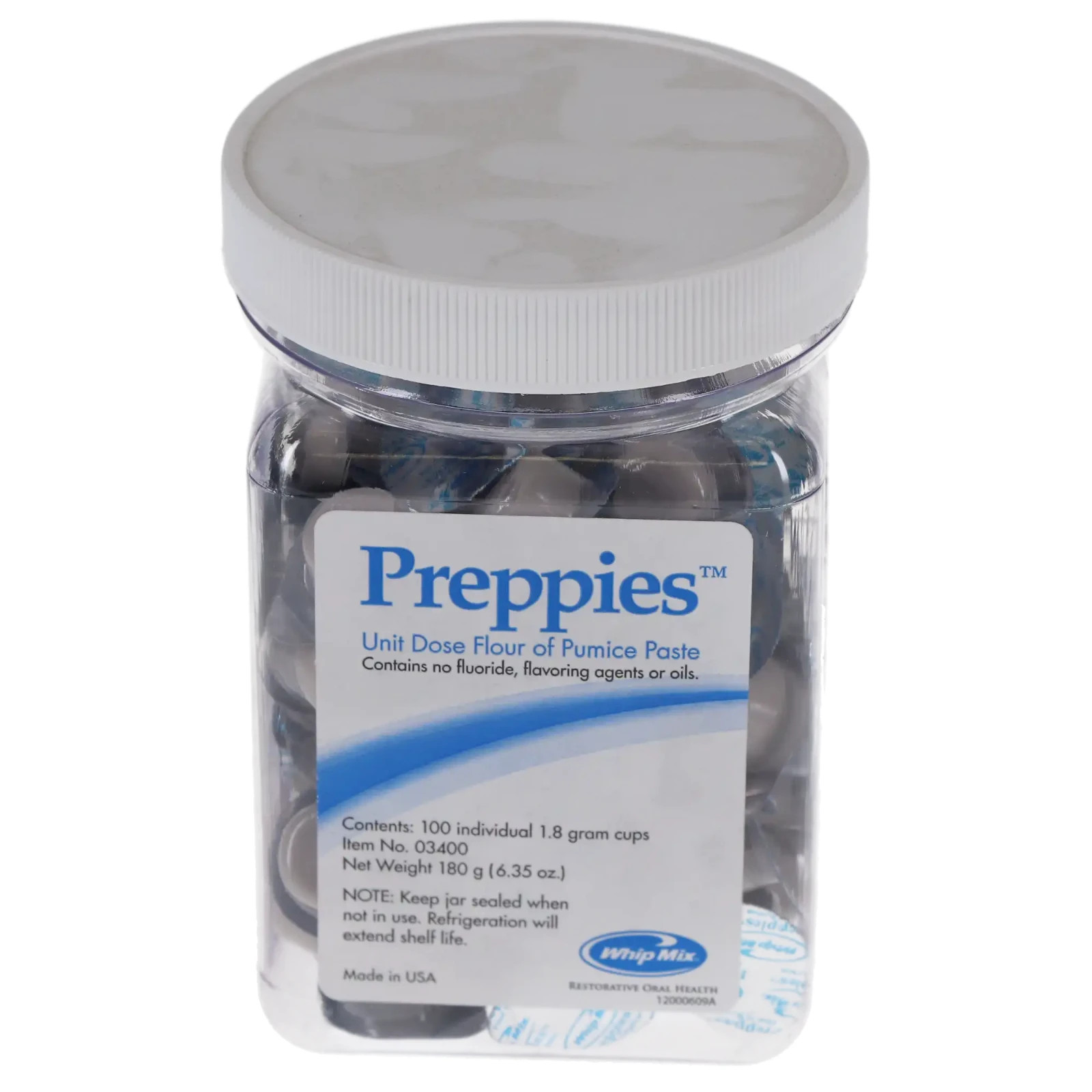 *100-Pieces* Whip Mix Preppies Unit Dose Flour Of Pumice Paste 1.8 Grams 03400