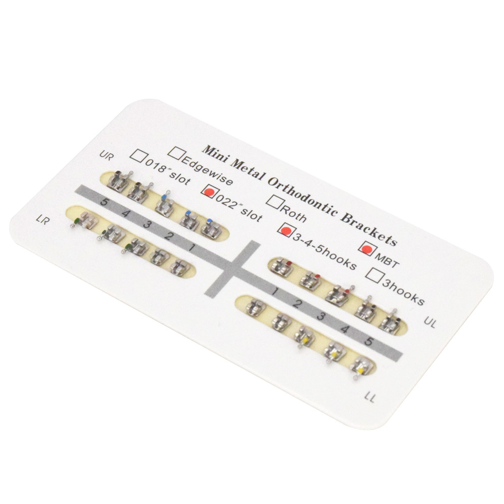 10x Dental Orthodontic Brackets Braces Monoblock Roth Edgewise MBT 018/022 Hooks