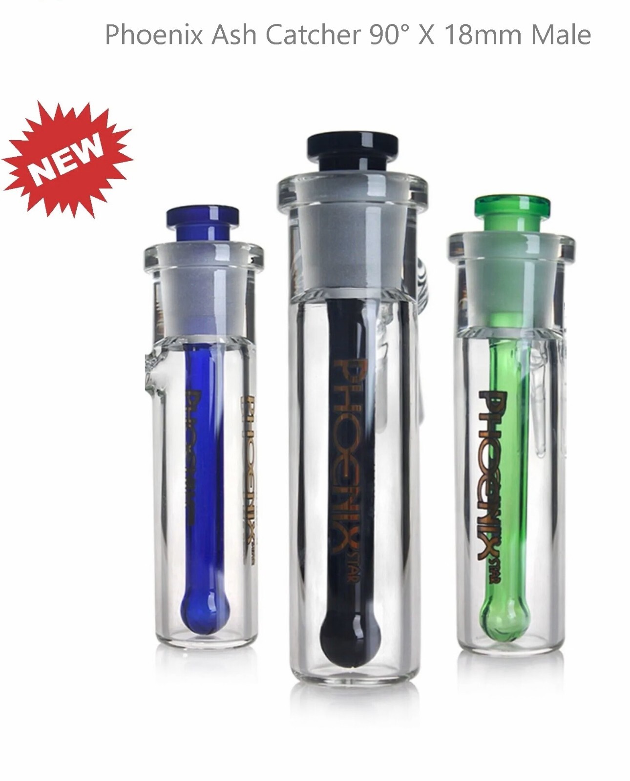 Ash Catcher 90° Phoenix 18 mm Tobacco Water Pipe Glass EXTRA THICK Phoenix 2024