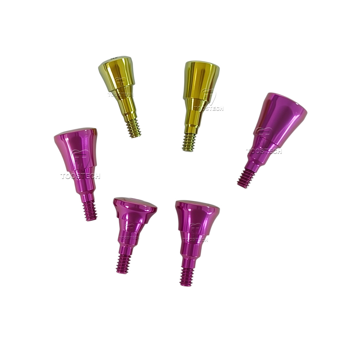 5Pcs Megagen Blue diamond Fit Analog Impression Open Tray Healing abutment RC NC