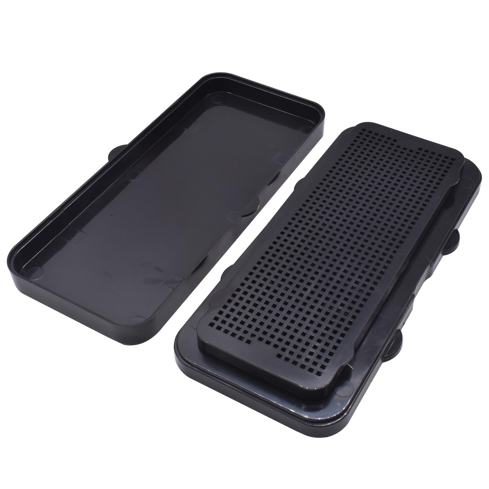 Angzhili 1 Pack Dental Veneer Processing Box, Ceramic Rectangular, Black