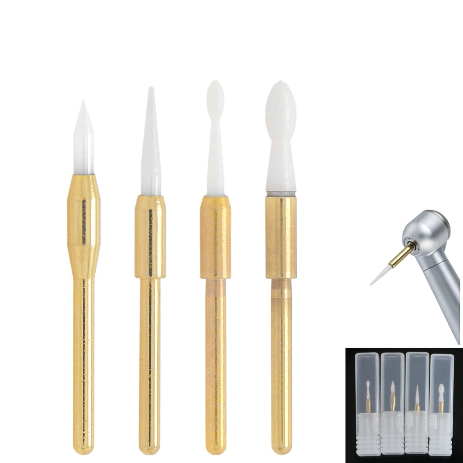 Dental Surgical Soft Tissue Trimmer Ceramic Burs Gingival Precise Cut Burs 4pcs