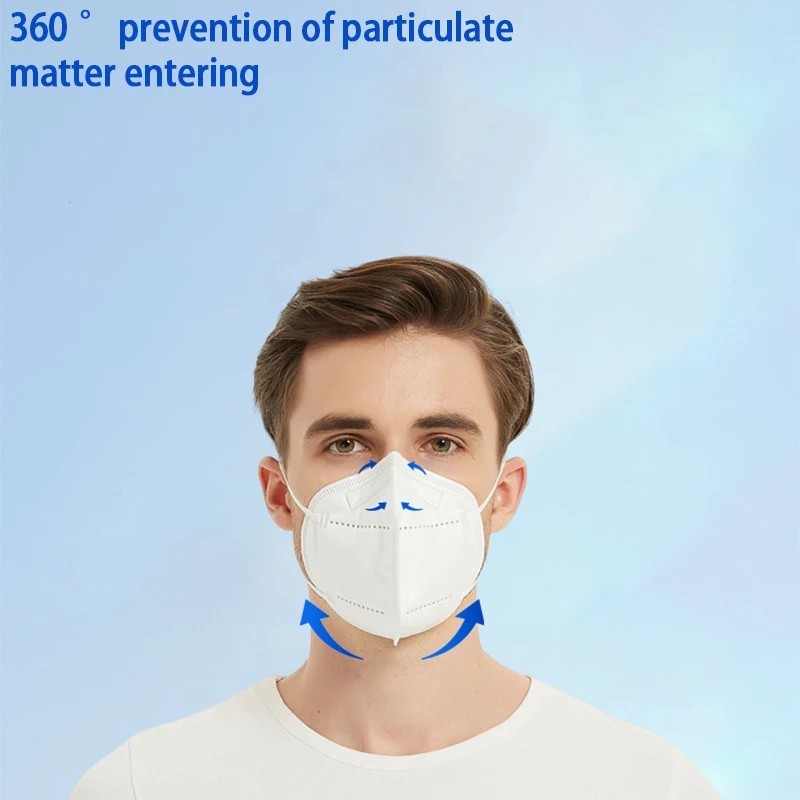 50PCS KN95 5-Layer Face Mask Disposable Breathable Earloop Masks