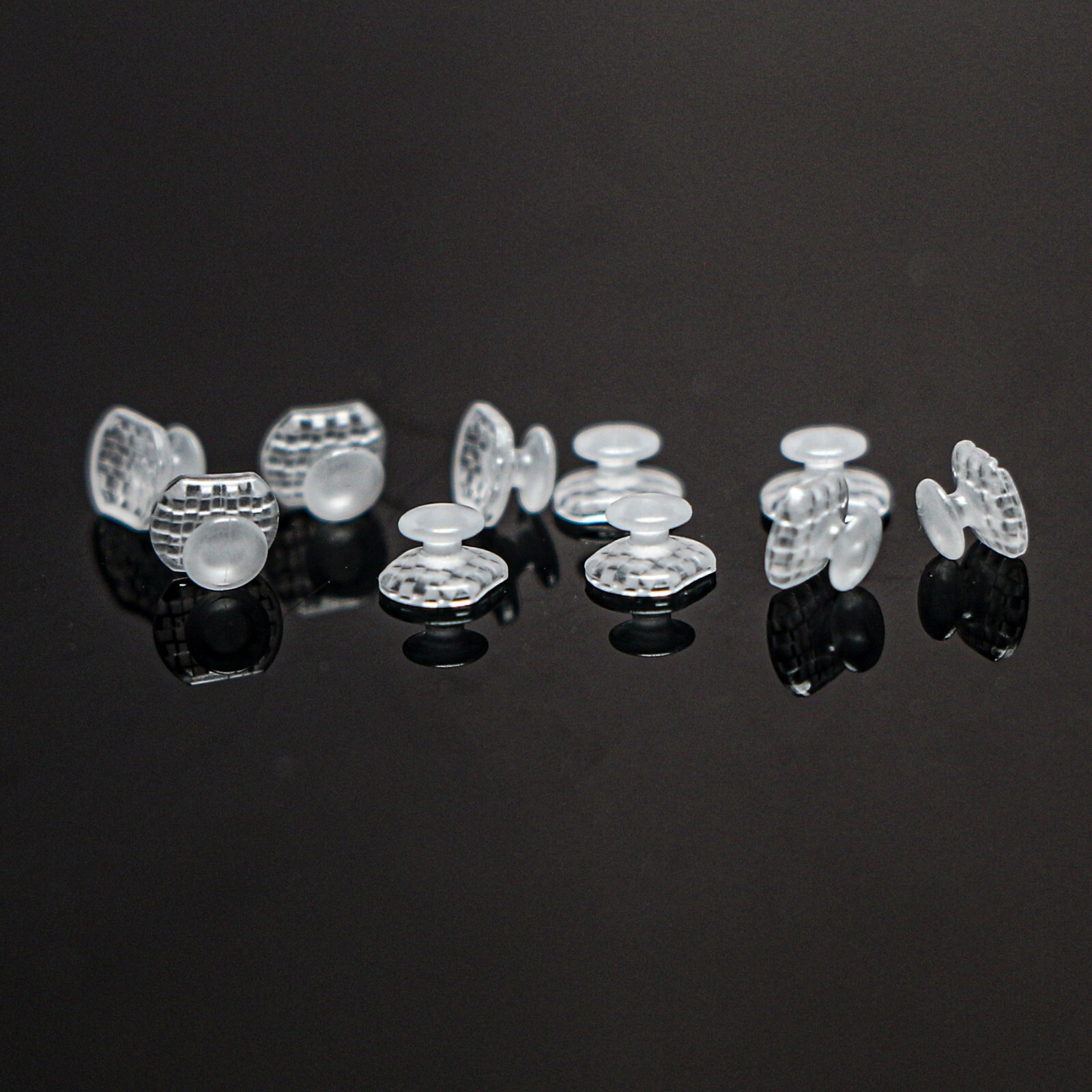 10 Pcs/Pack Dental Ortho Ceramic Clear Lingual Button Bondable Rectangular Base