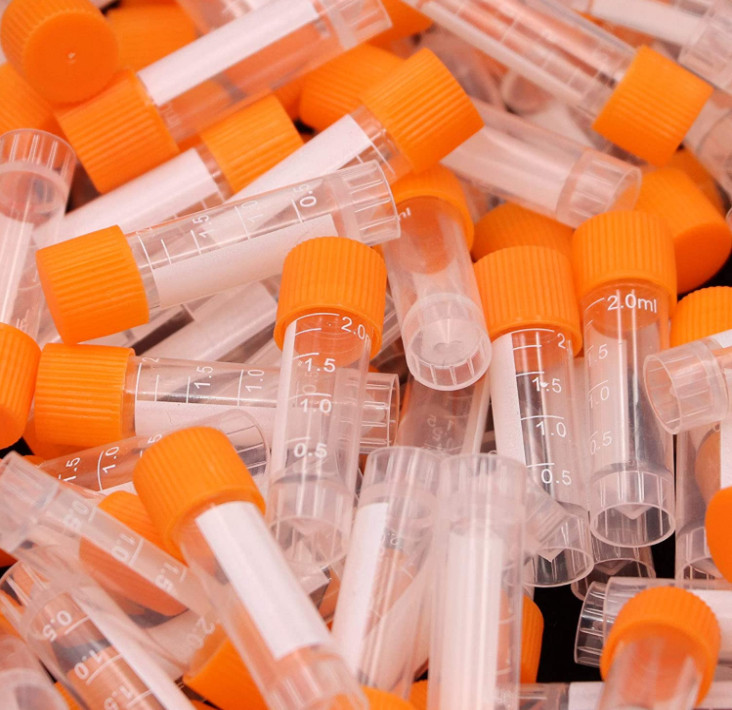 Small Plastic 1-5ml Vials With Push On Cap Clear Test Tubes Mini Lab Bottle