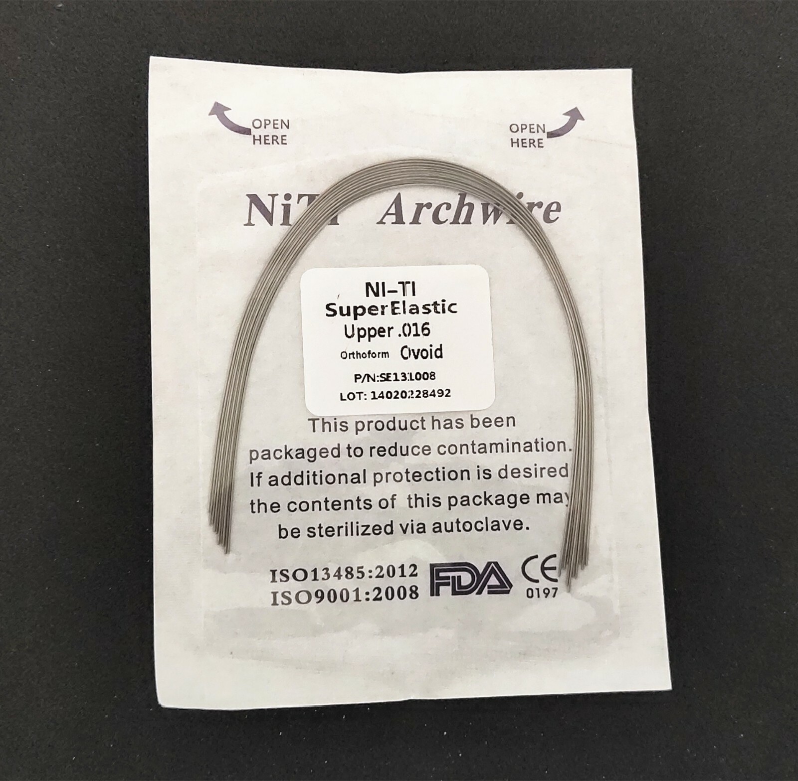 10Packs Dental Super Elastic/Stainless Steel/Thermal Activated Round Arch Wires