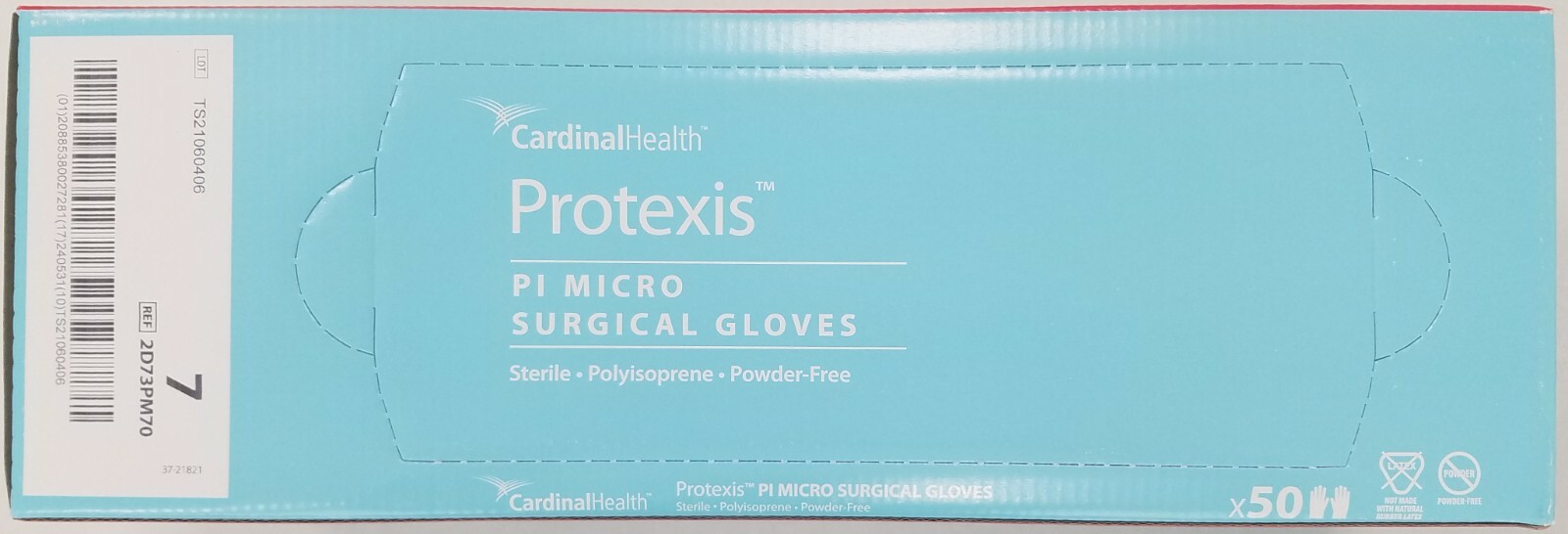 *200-Pairs* Cardinal Health Protexis PI Micro Surgical Size-7 Gloves 2D73PM70