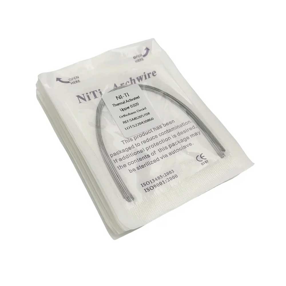 Dental Orthodontic Heat Thermal Activated NITI Arch Wires Ovoid Round
