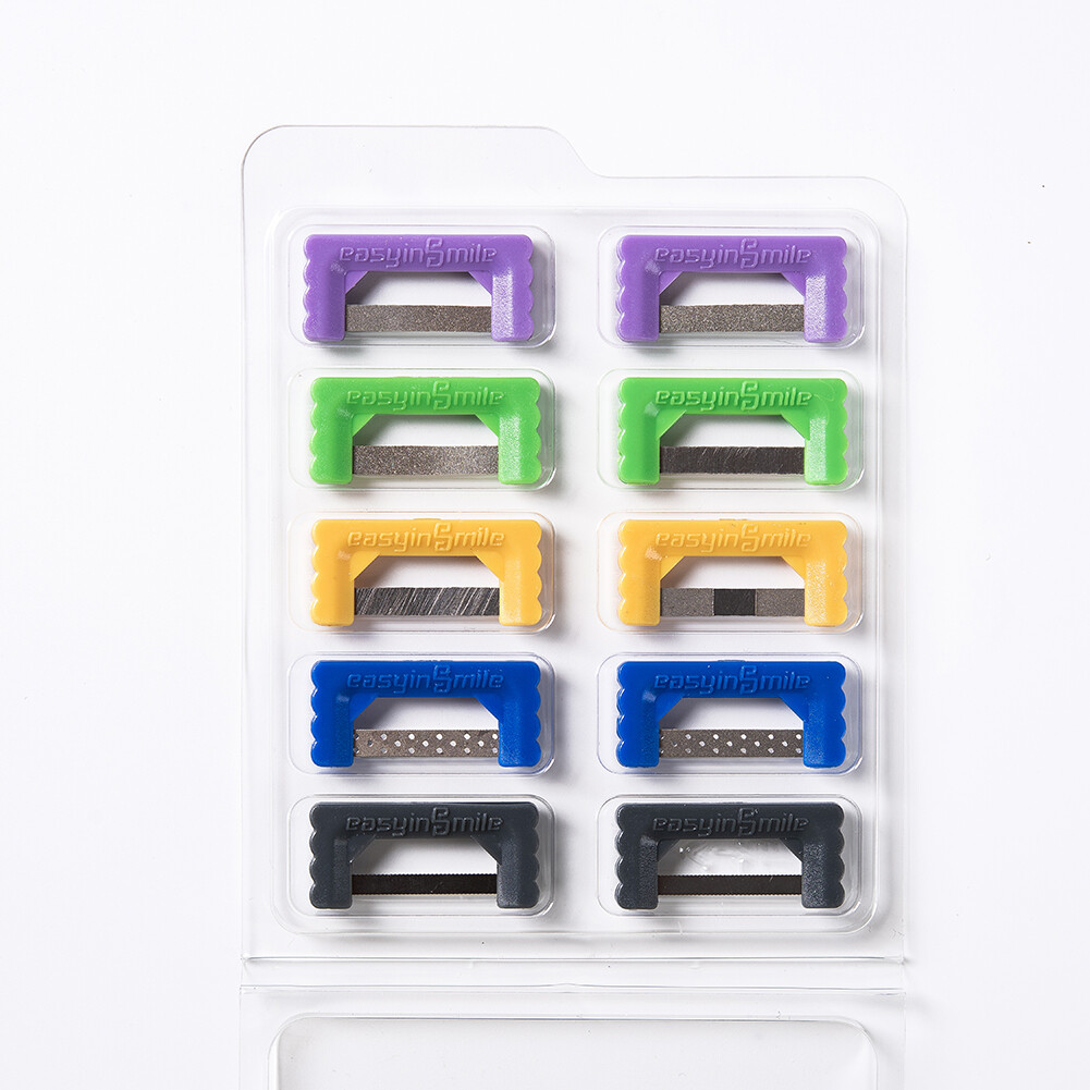 Orthodoncia Dental IPR IR Polish Strips Interproximal Reduction Serrated Saw Tip