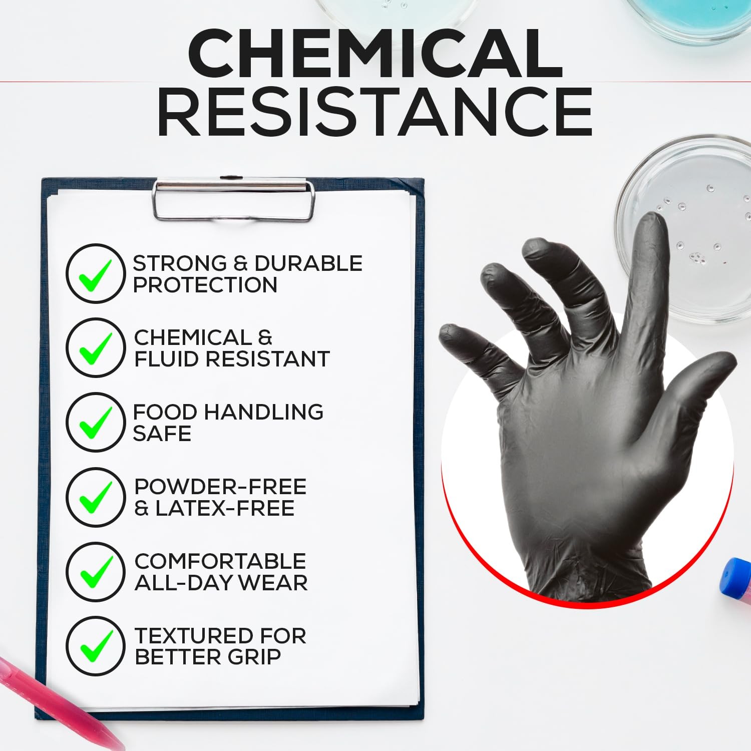 First Glove 3.5 Mil Black Nitrile – – Cleaning For