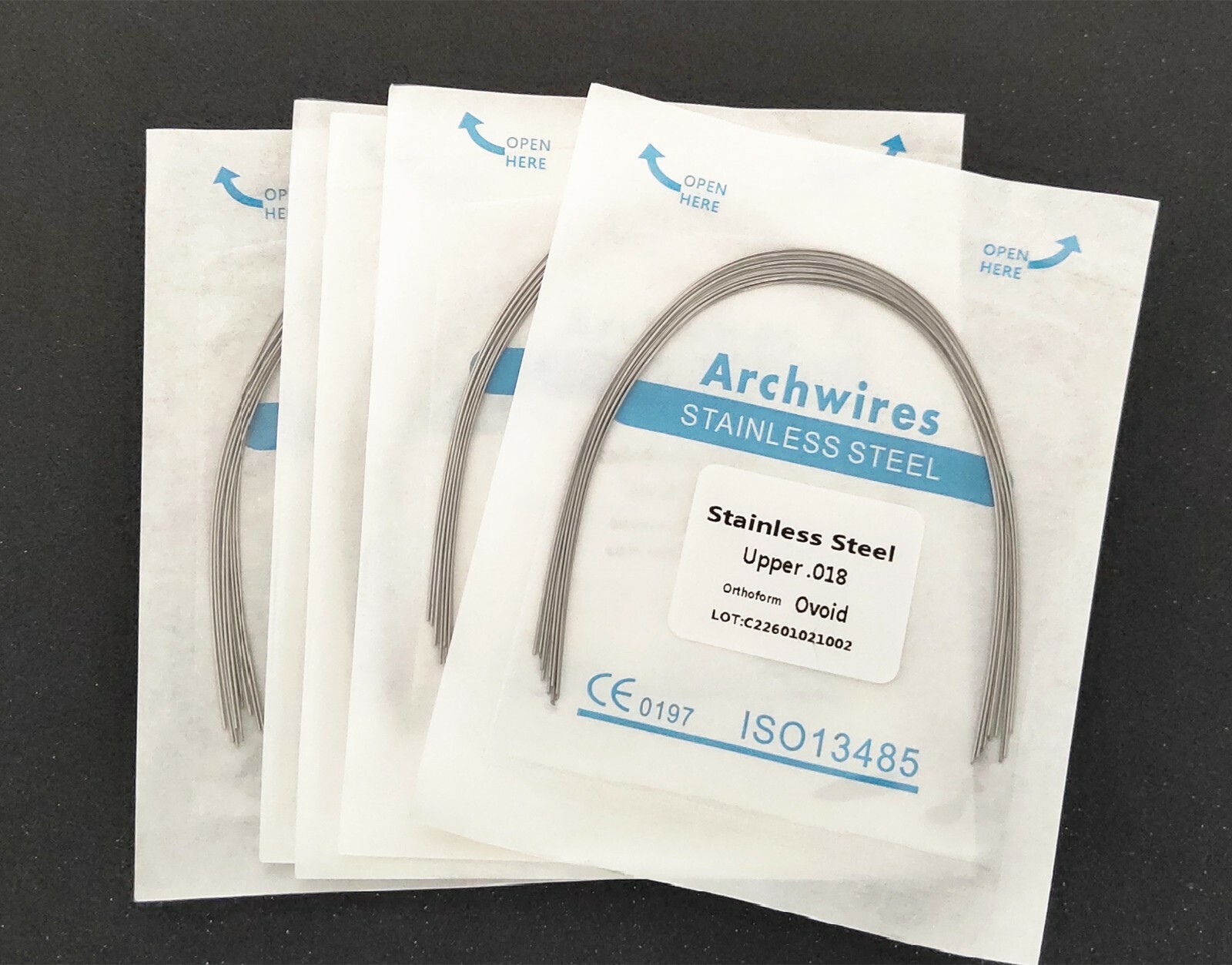 100 Pieces Dental Stainless Steel Round Arch Wire Orthodontic Arcs Ovoid Form