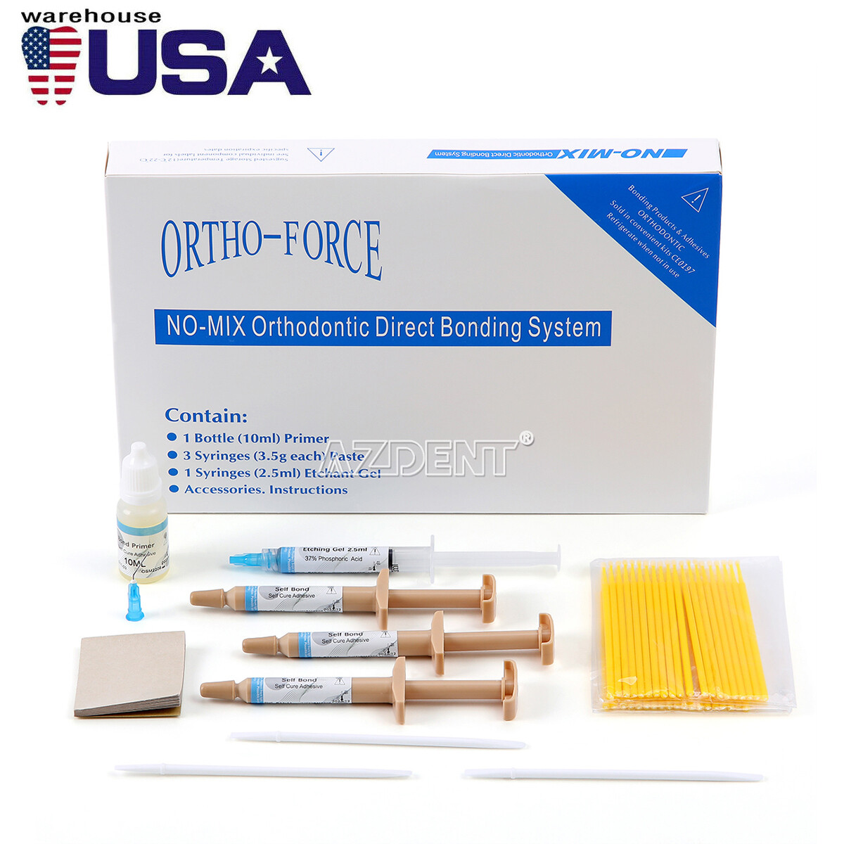 USA Dental Ortho Direct Paste Adhesive Bonding Self Curing Composite Resin Kit