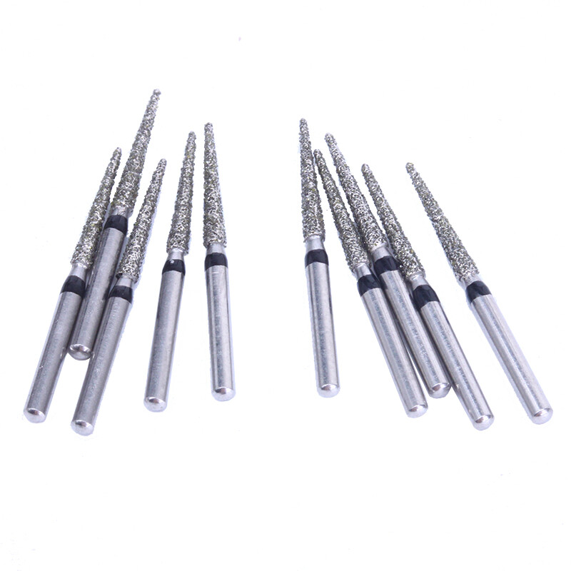10pc/kit AZDENT Dental Diamond Burs High Speed Handpiece Friction Grip 20 Types