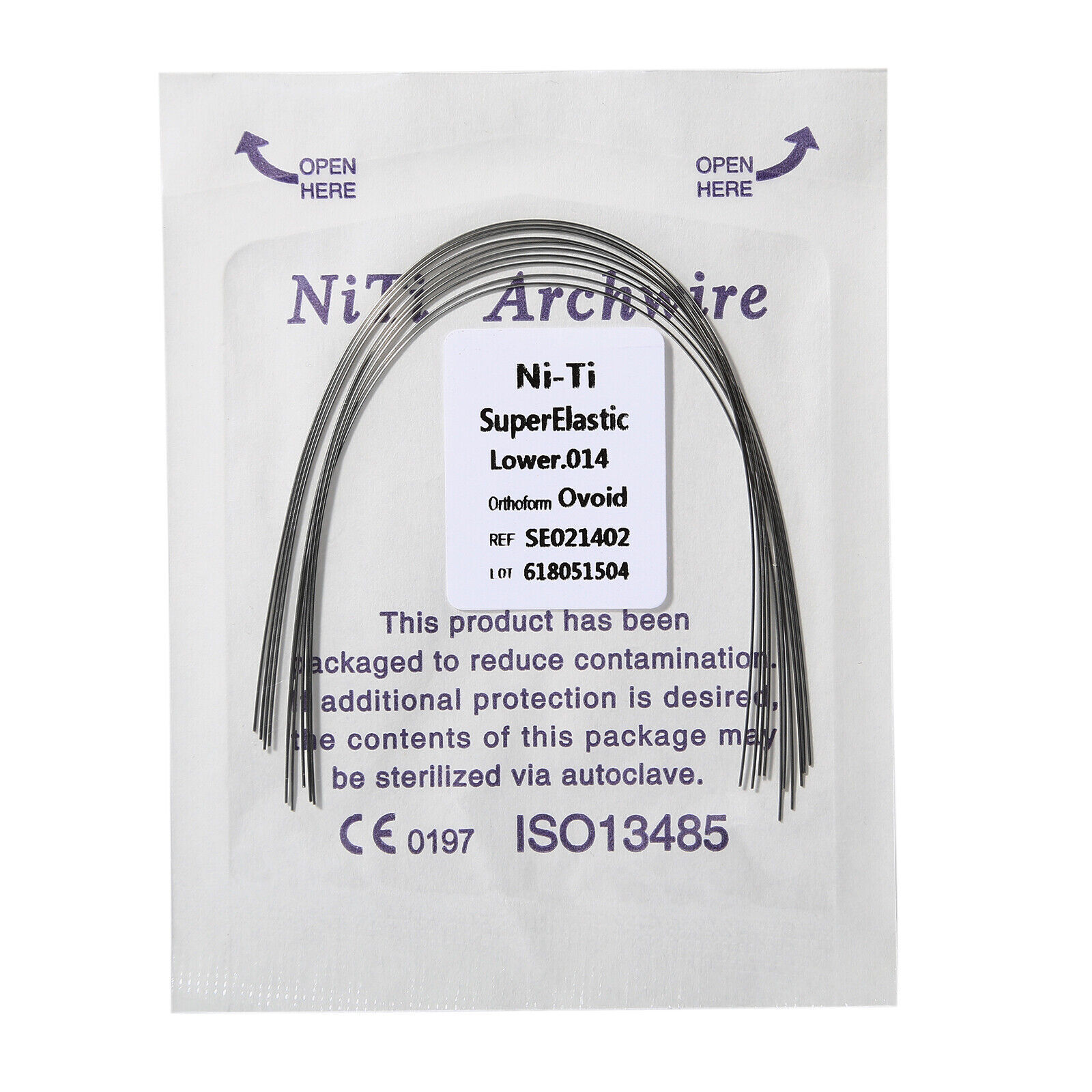 10 Pcs/Pack Dental Orthodontic Round Super Elastic NiTi Arch Wire Ovoid All Size