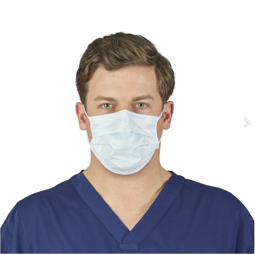 *50-Pieces* Halyard Fog Free Procedure Face Mask Type II Earloop White 62363