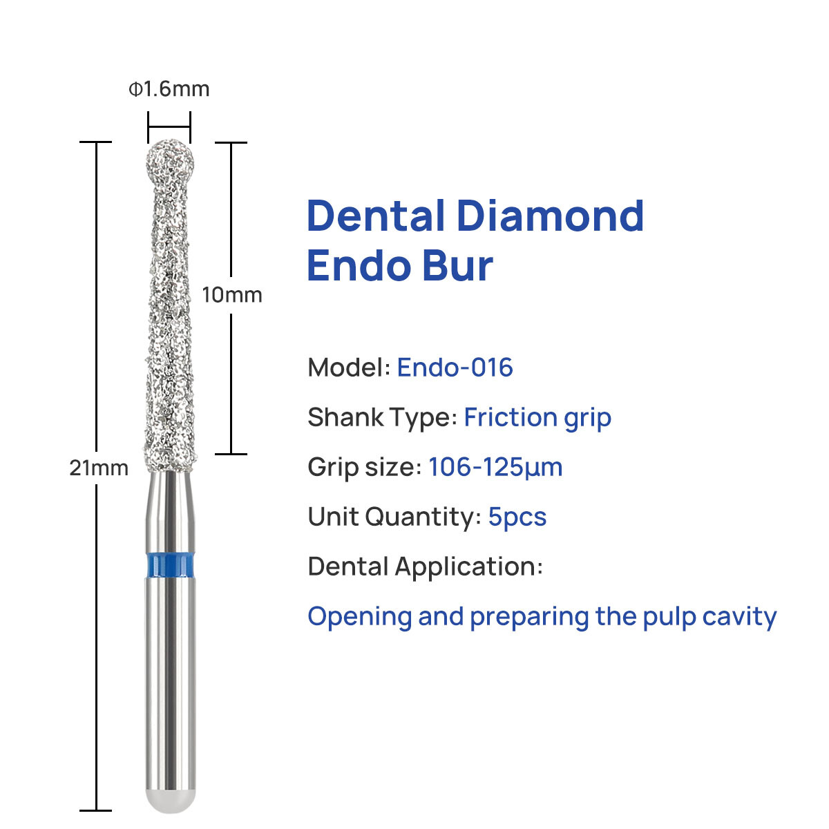 Dental Diamond Burs FG Round End Taper Super Coarse Fine Grit High Speed