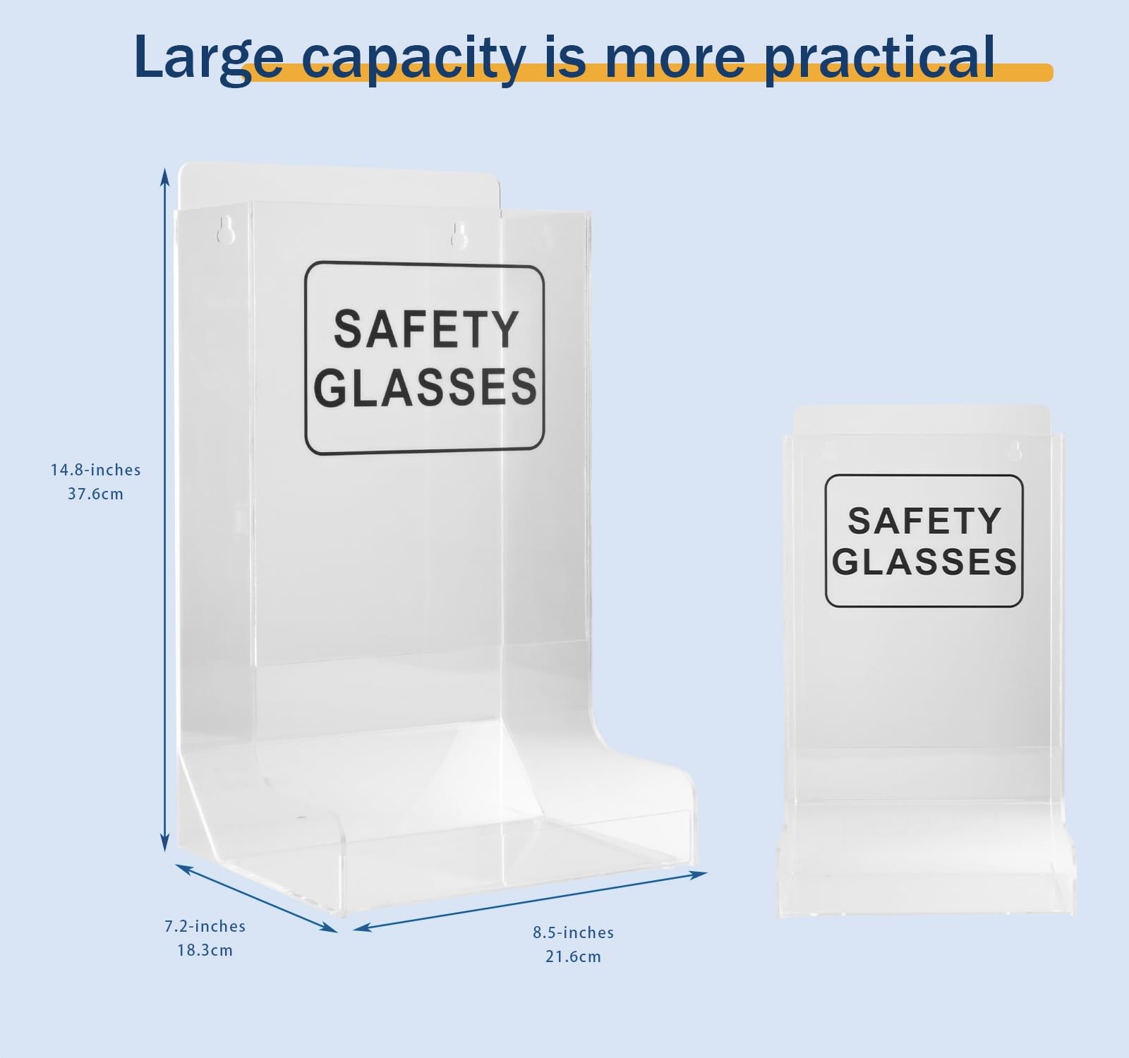 Healthible Acrylic Safety Glasses Dispenser, Holder for Industrial, Dental, L…