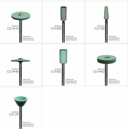 Zirconia – Diamond Impregnated Green Mounted Stones – All Sizes