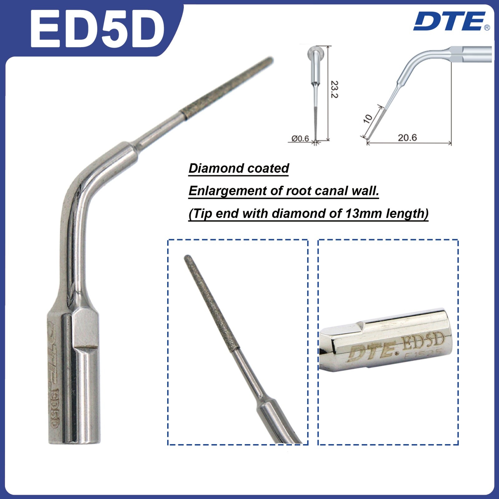 Woodpecker DTE Dental Ultrasonic Scaler Tips ED Endo Tips Fit NSK SATELEC ACTEON