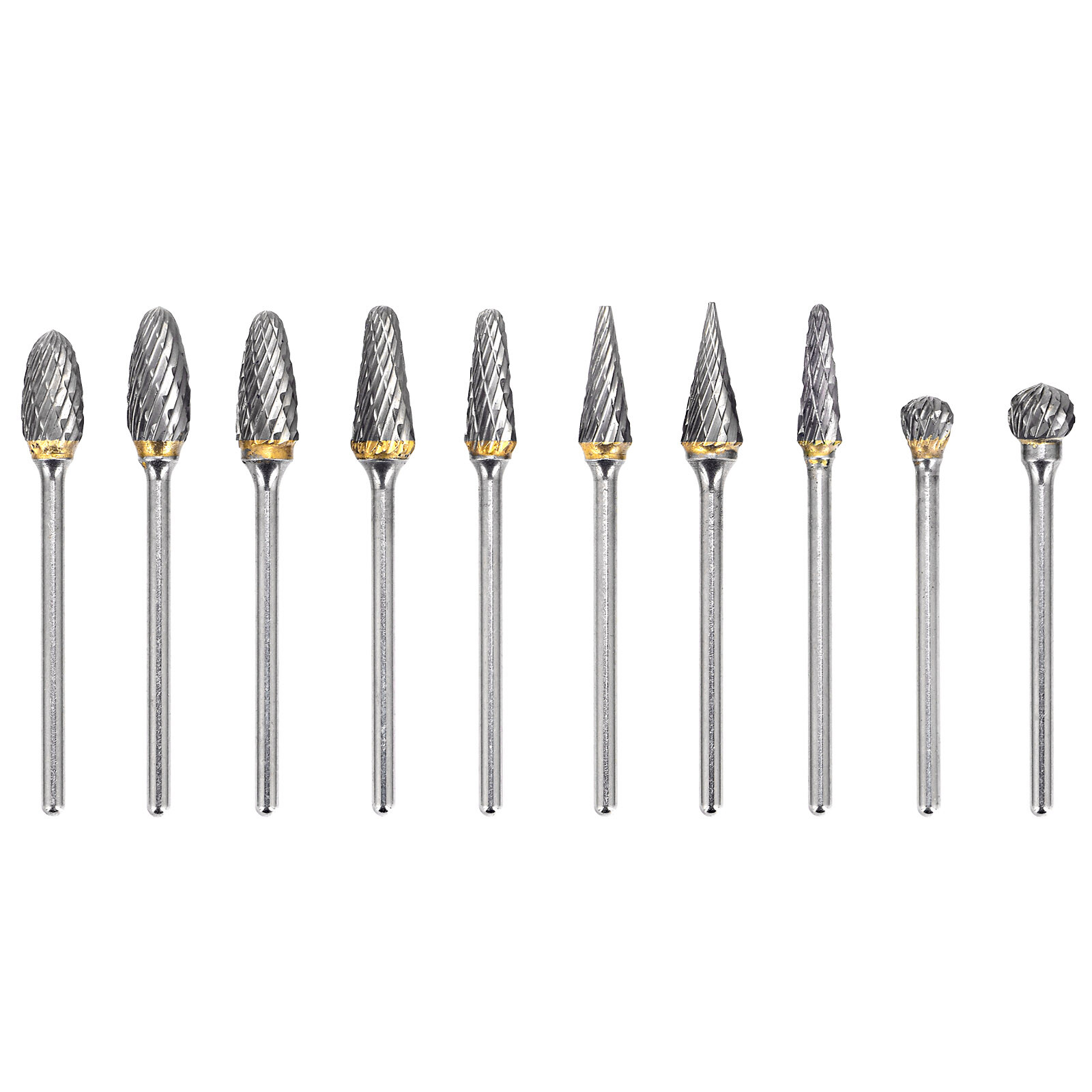 10 pcs Dental Tungsten Carbide Burs Cutter Polishers Finishers 2.35mm HP Shank