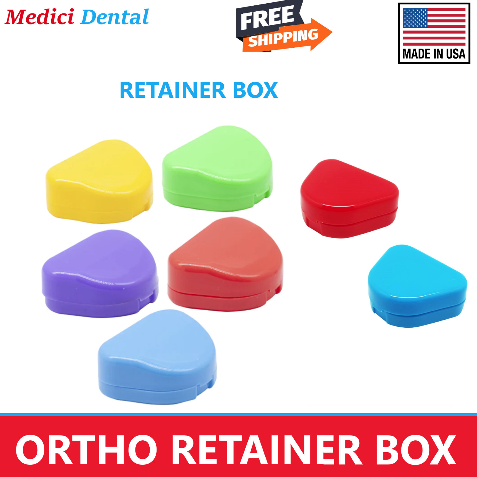 Dental Ortho Appliance Case Mini Retainer Box, 5/8″D, Pocket Size, Up to 300/Cs