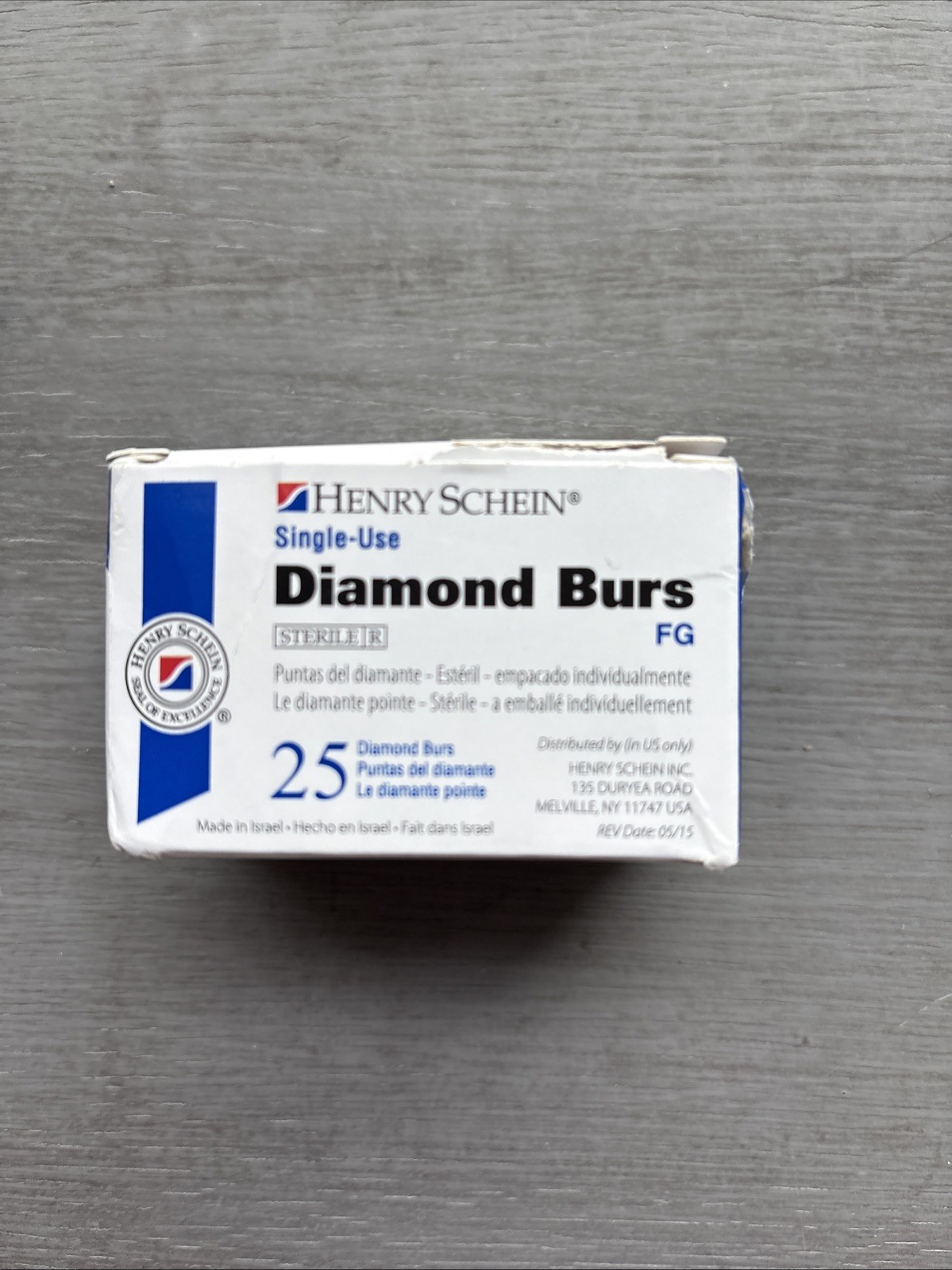 Henry Schein 25 single-use Fine Diamond burs 112-5062 – Exp 3/2030