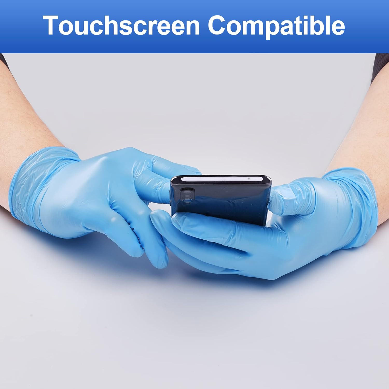 Vinyl Synthetic Exam Gloves, 4 Mil, Latex Free Disposable Gloves for Medical, Co