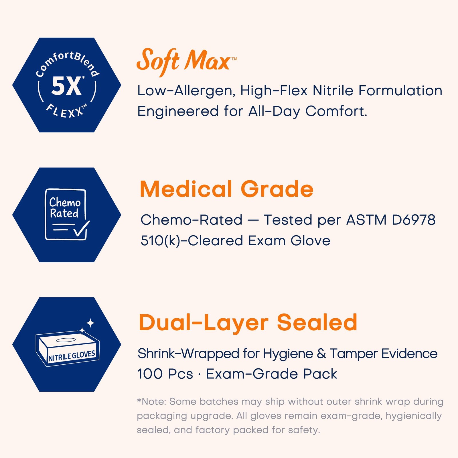 Medical Nitrile Exam Gloves, LatexFree, PowderFree, Food Safe, Cooking Food P…
