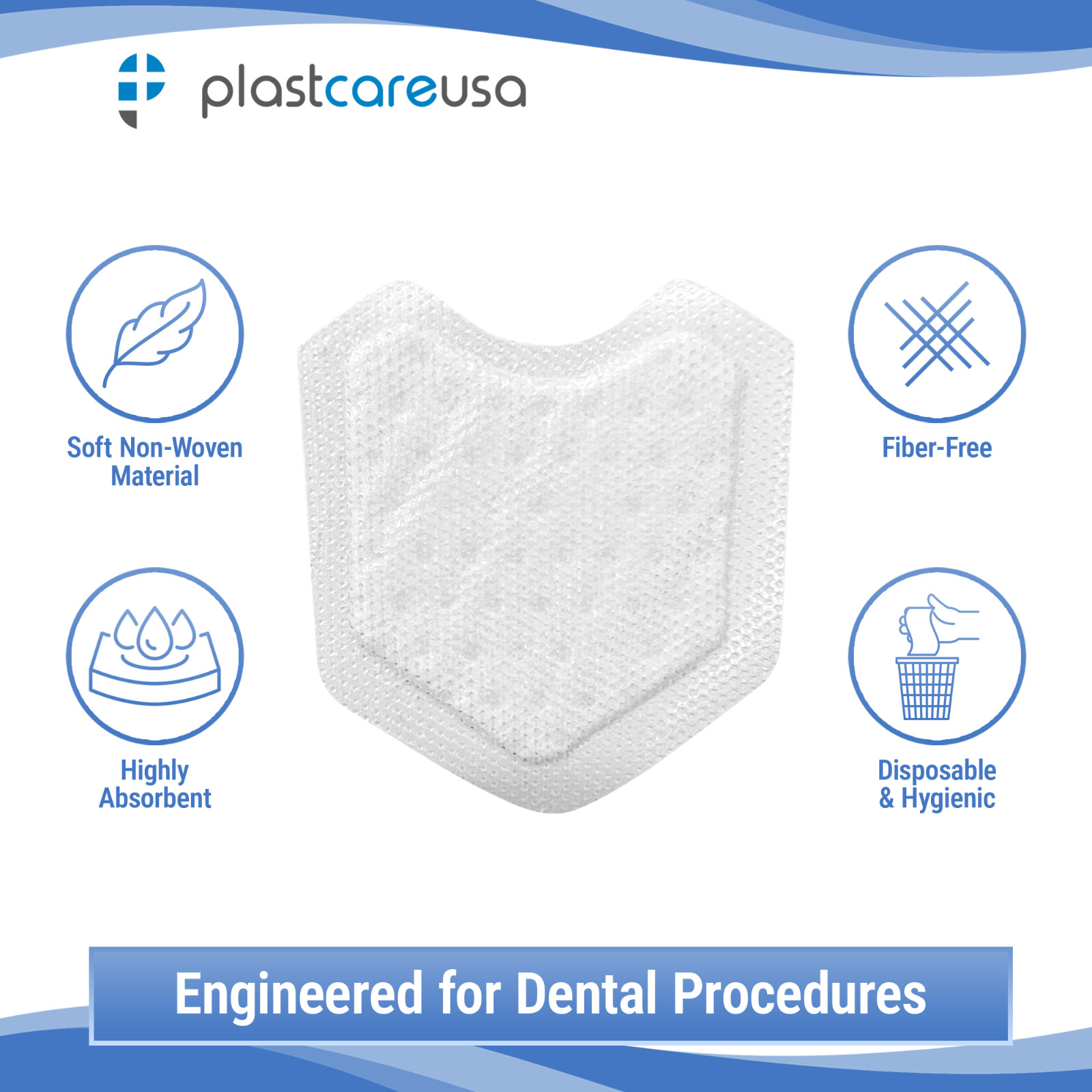 100 Small Dental Angle Saliva Absorbent Cotton Roll Substitute w/ Backing(2 box)