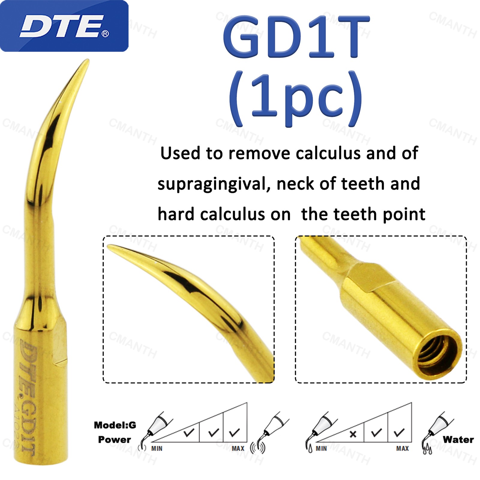 Woodpecker DTE Dental Ultrasonic Scaler Tips GD-Series Fit SATELEC ACTEON NSK