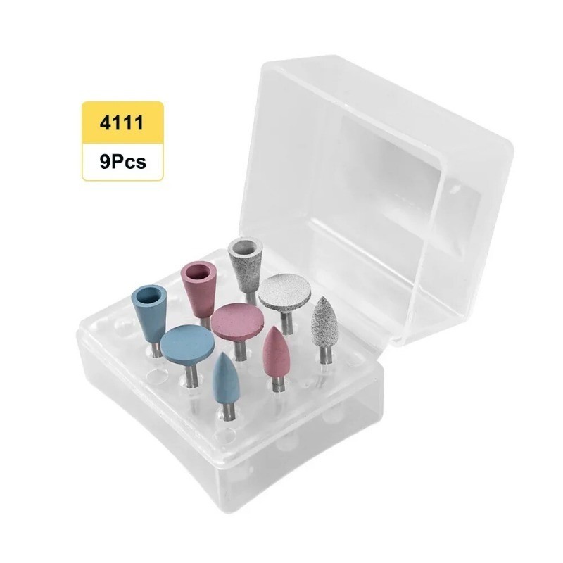Dental Lab Polishing Kit Silicone Rubber Polisher for Low-Speed Contra Angle HP