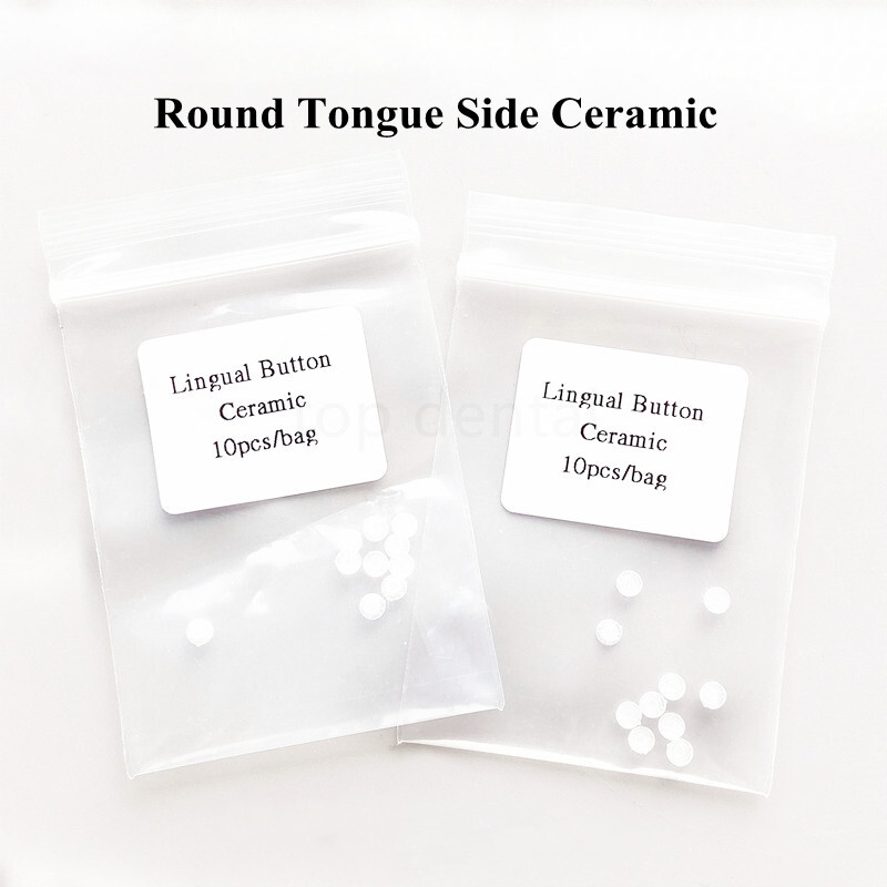 10-100Pcs Dental Lingual Button Ceramic Buttons Clear Invisable Retainer Aligner