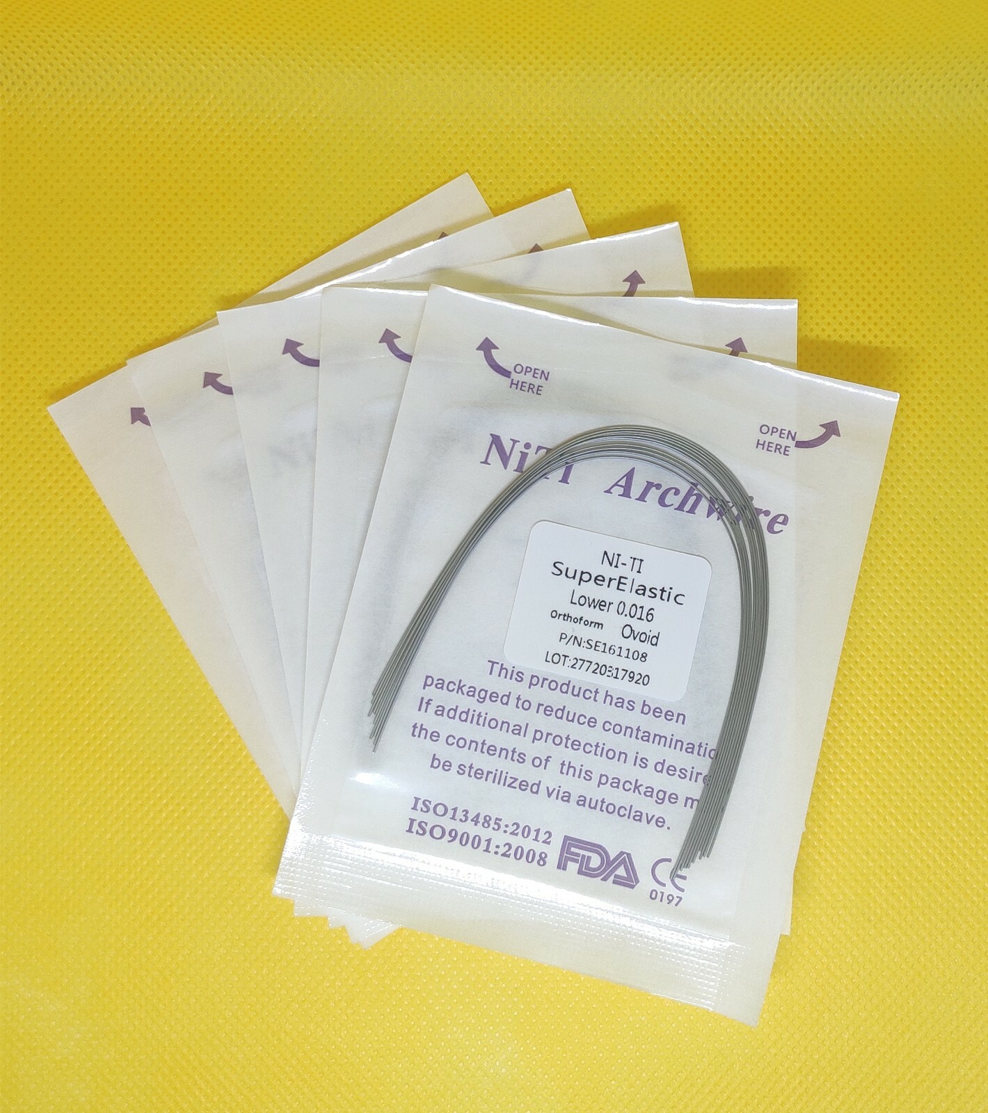 10Pcs/Pack Dental Super Elastic NITI Arch Wires Orthodontic Round Ovoid Form