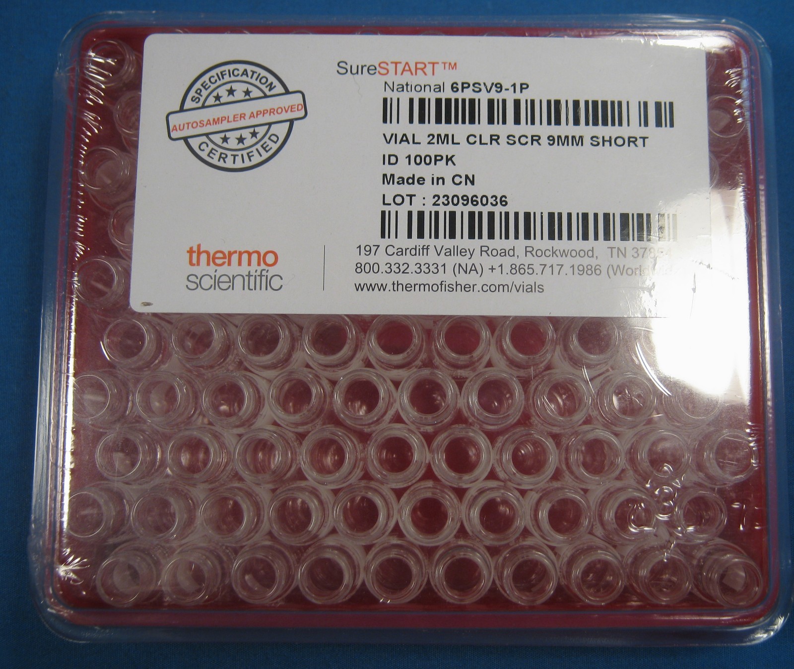 THERMO SCIENTIFIC VIALS 2ml CLR SCR 9mm VIALS X100 NEW OLD STOCK FREE SHIPPING