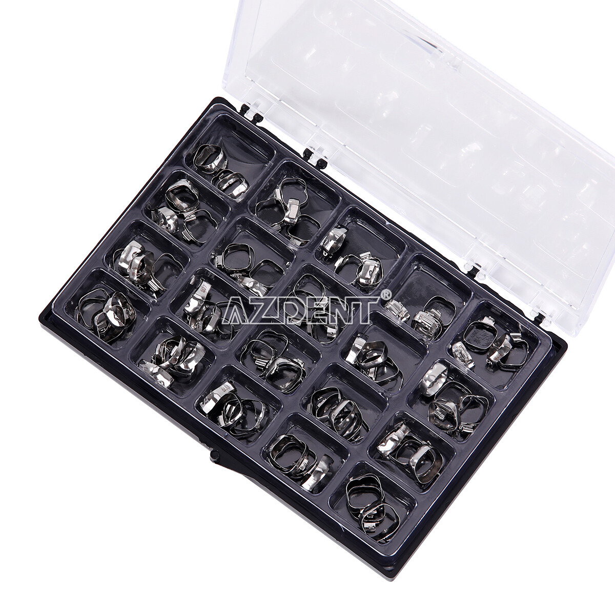 80Pcs AZDENT Dental Orthodontic 16#-35 Bands with Buccal Tube 1st Molar Roth.022