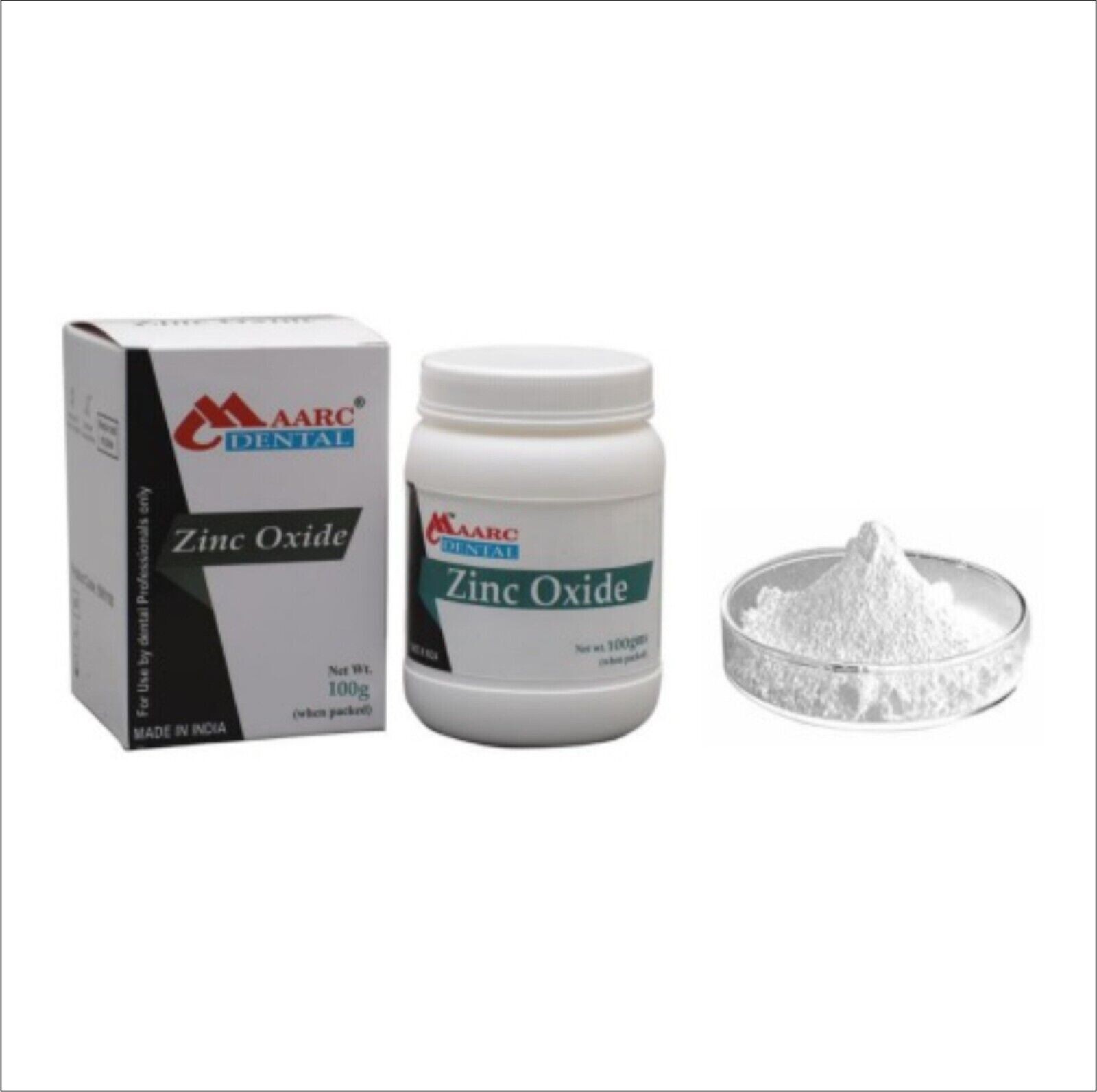 Maarc Zinc Ar senic Free, Pure Zinc Oxide Powder for Temporary Dental Dressing