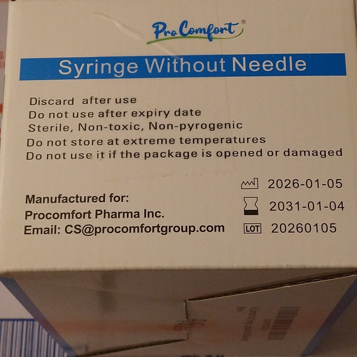 100 pc 1ml/cc Syringe without Needle 100PACK Individually wrapped 1ml Sterilized