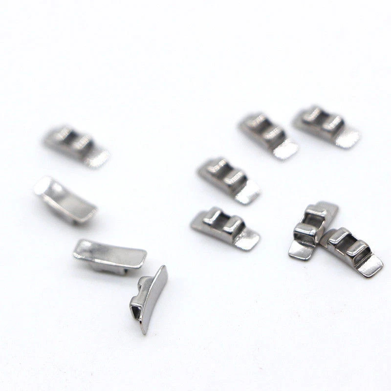 10 Pcs/Bag Orthodontic Dental Accessory Lingual Sheath With Left/Right/No Hook