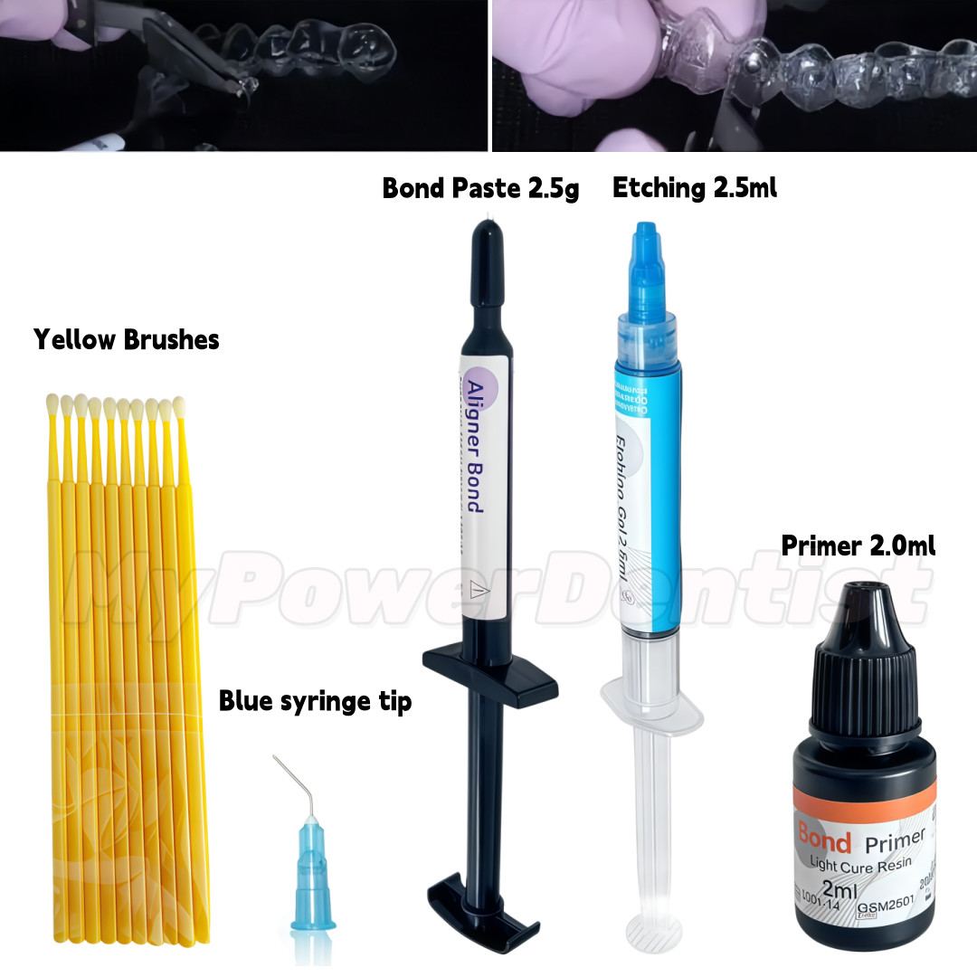 Dental Light Cure Orthodontic Adhesive Paste for Aligner Attachments 2.5g Kit
